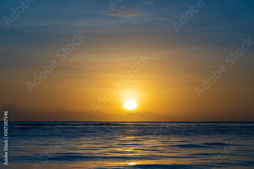 Sunrise over the Indian Ocean on the island of Zanzibar, Tanzania, Africa © OlegD