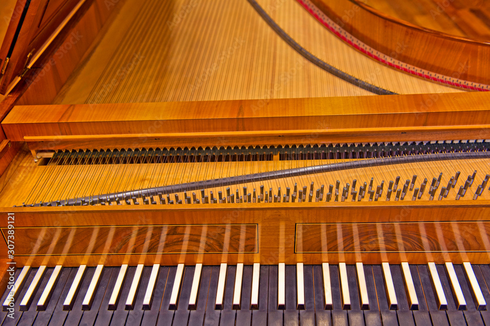 wooden grand piano keyboard - classic music wooden grand piano keyboard - classic music