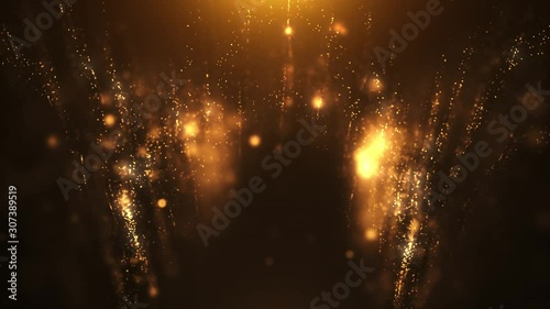 Wallpaper Mural motion golden particles shiny Loop seamless Torontodigital.ca