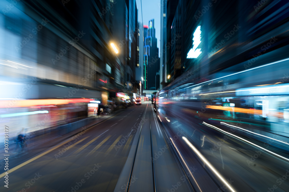 Naklejka premium Light trail