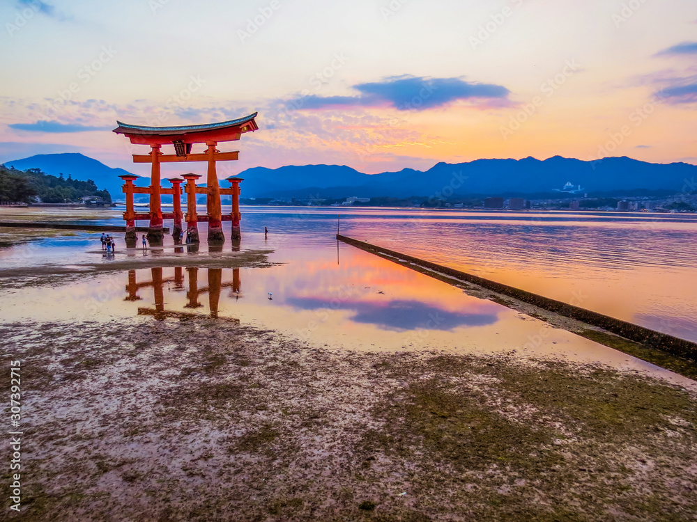 Itsukushima Floating Torii Gate in Miyajima, Japan Itsukushima Floating Torii Gate in Miyajima, Japan