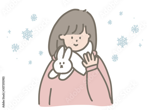 Cute girl wearing a scarf-2
