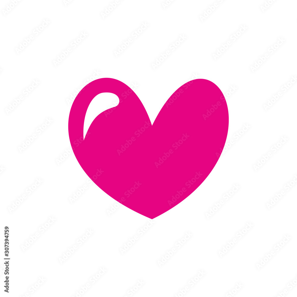 color heart love logo design