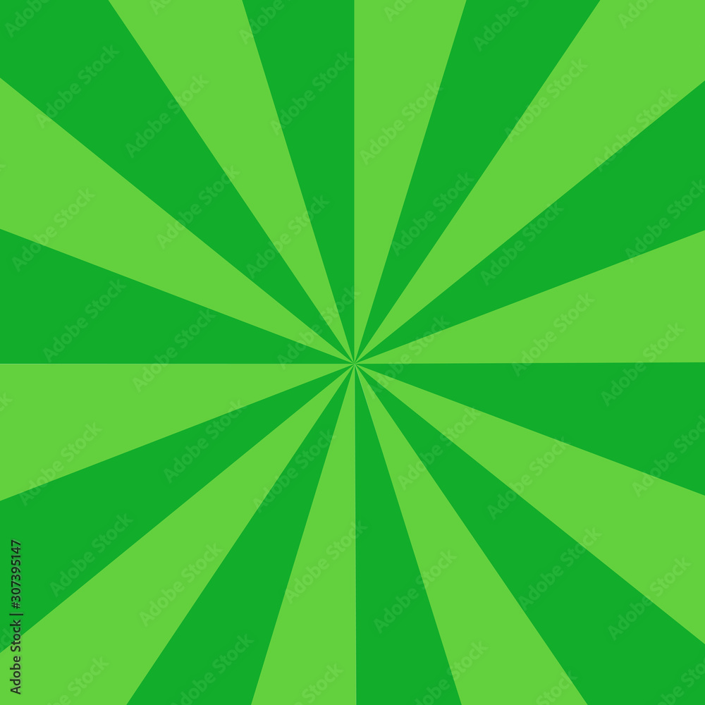 Background design Dark green and light green, geometric lines diagonally converge into a 3-D image that shines like sunlight.