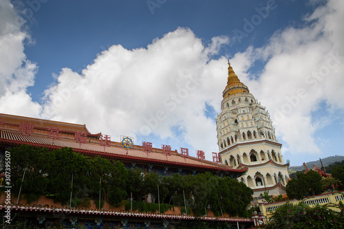 Kek Lok Si Temple architecture in Penang island..Malaysia, Cultural heritage Attractive place Buddhist Southeast, Religious beliefs and cultures for worship