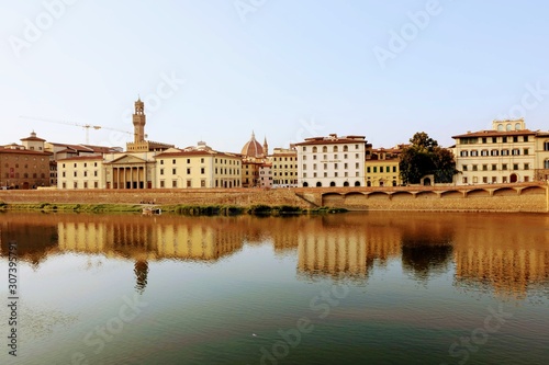 Florence, reflection in water
