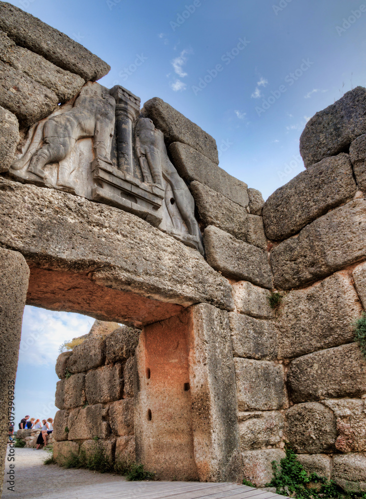 Fototapeta premium Porte des Lionnes à Mycènes, Grèce
