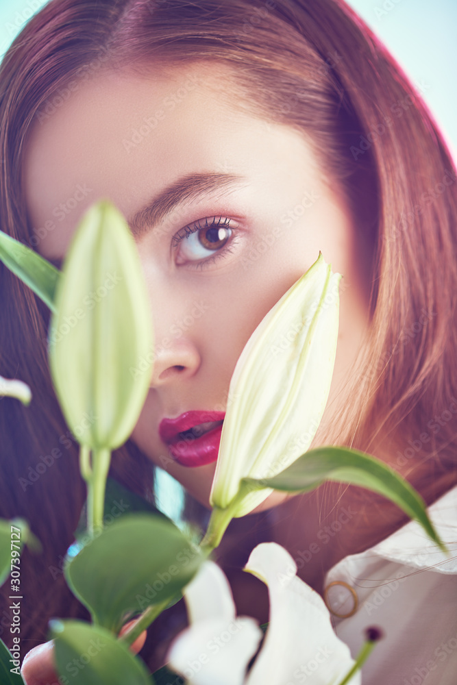 Naklejka premium tender spring portrait