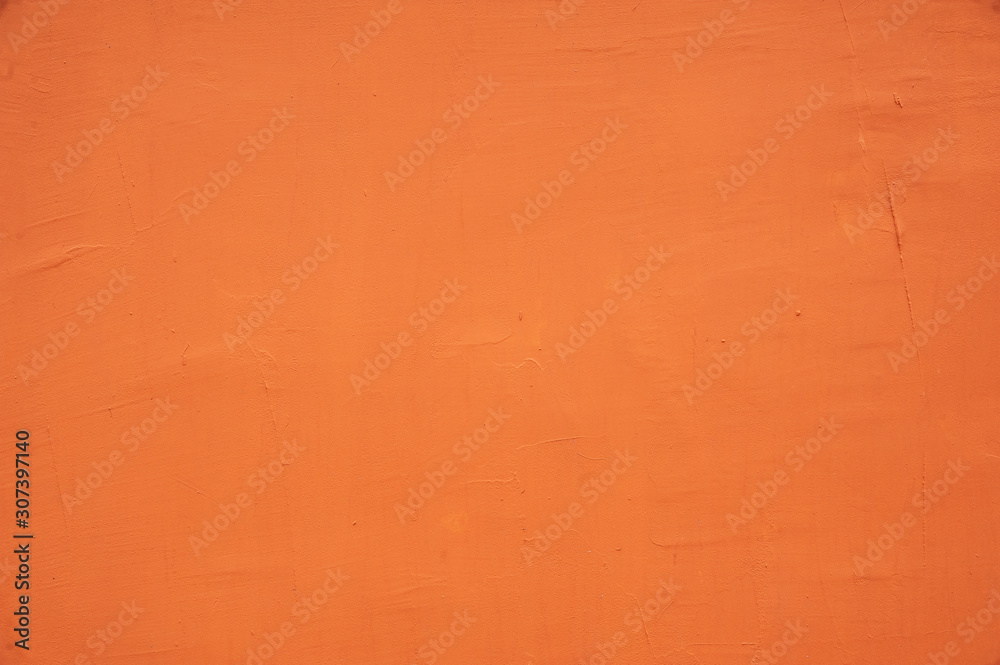 Surface of orange plaster on the wall Surface of orange plaster on the wall