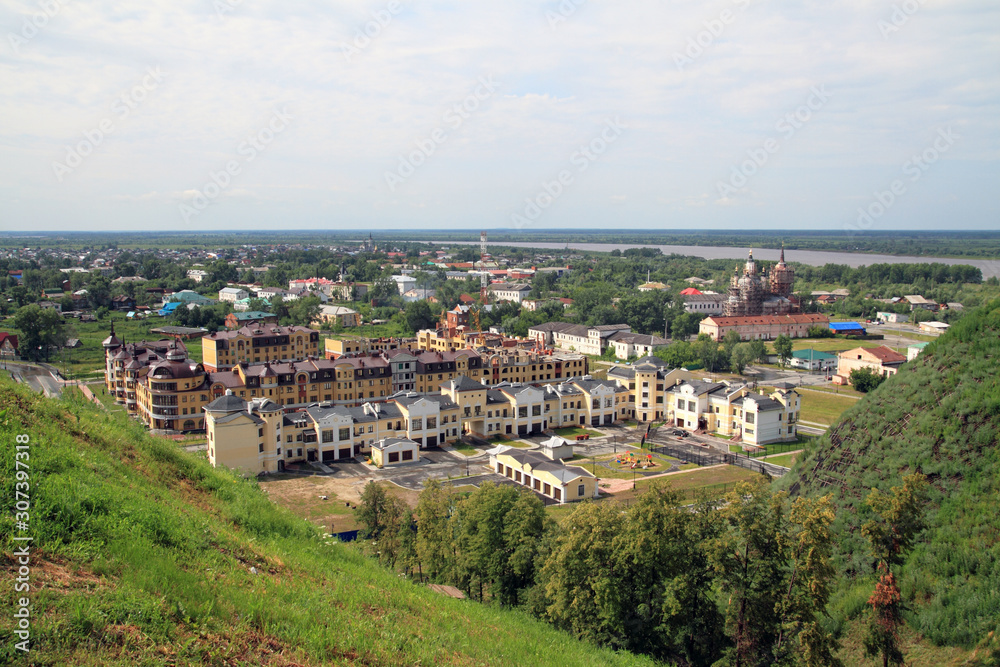 View of the Russian city of Tobolsk in the Tyumen region of Russia
