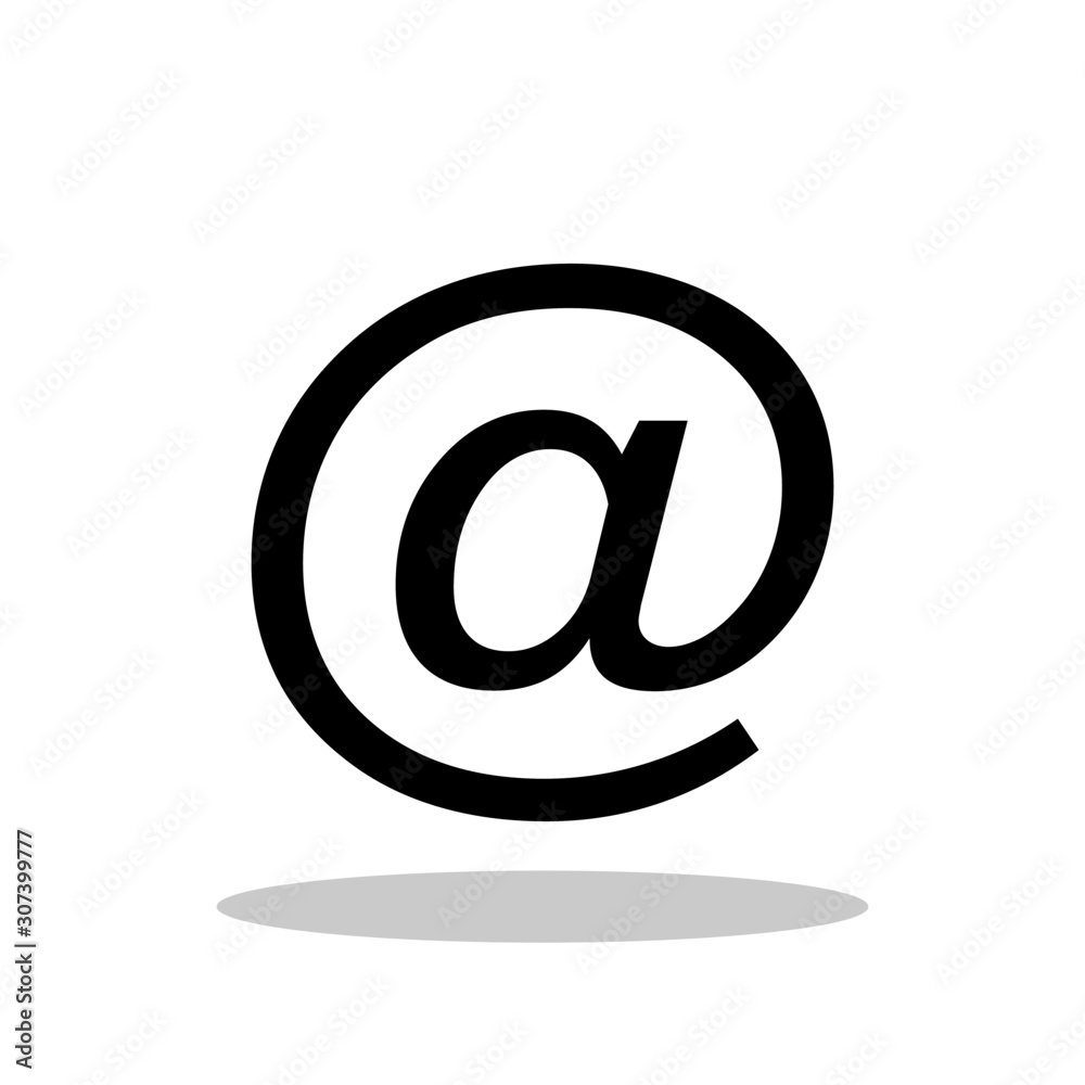 Email sign icon in trendy flat style. At / Crazy A symbol for your web site design, logo, app, UI Vector EPS 10. Email sign icon in trendy flat style. At / Crazy A symbol for your web site design, logo, app, UI Vector EPS 10.