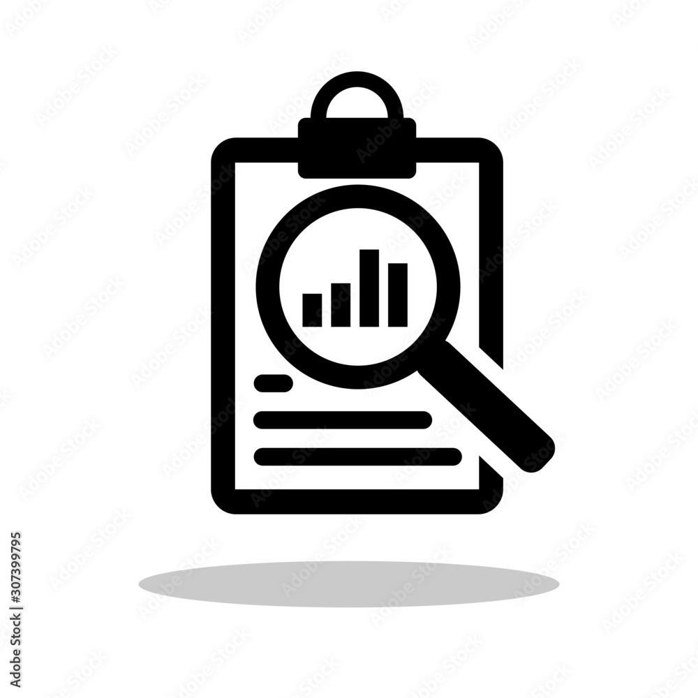 Audit icon in trendy flat style. Verify / Check / Analysis symbol for your web site design, logo, app, UI Vector EPS 10. 