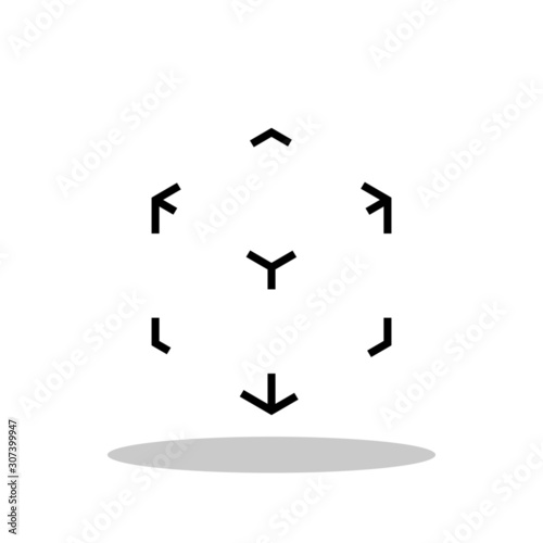Virtual reality icon in flat style. Augmented reality symbol for your web site design, logo, app, UI Vector EPS 10.