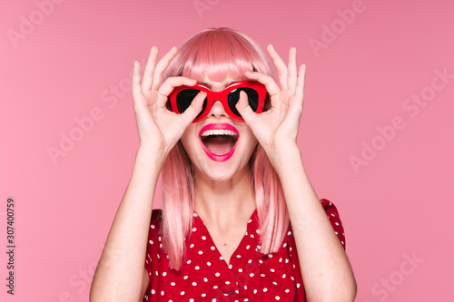 funny girl with glasses