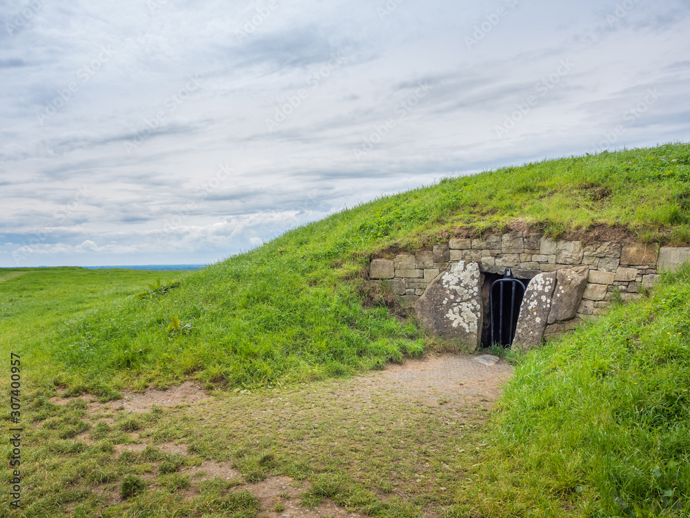 Ancient tomb with entrance in Tara Ireland