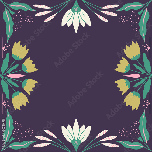 hand drawn floral vector background
