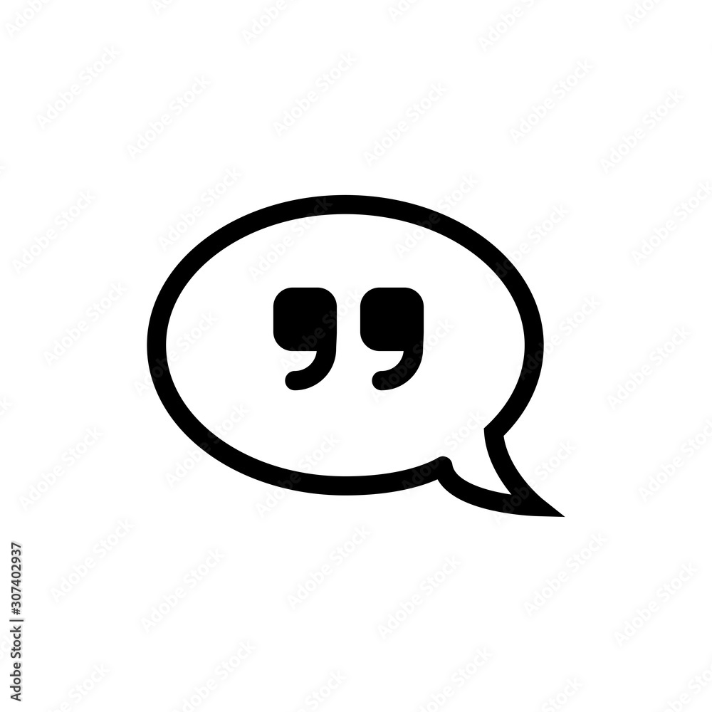 Quote Icon Trendy Flat Design Quote Icon Trendy Flat Design