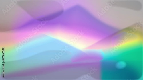 Abstract blurred transparency big bokeh movie, glowing gradient magical waves. Background for Youtube, opener, Christmas theme, holiday, party, clubs, event, music clips, advertising footage.