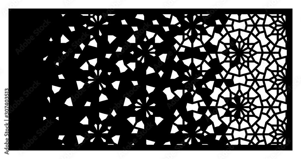 Saudi Pattern Cnc Arabic cnc laser pattern. Decorative vector panel for cnc cutting ...