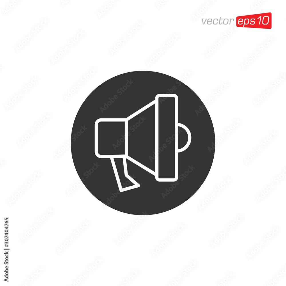 Megaphone or Loudspeaker Icon Design Vector Megaphone or Loudspeaker Icon Design Vector