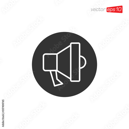 Megaphone or Loudspeaker Icon Design Vector