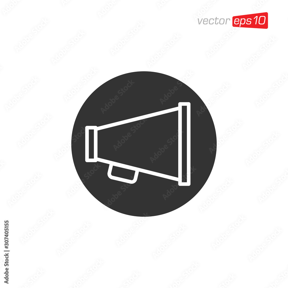 Megaphone or Loudspeaker Icon Design Vector Megaphone or Loudspeaker Icon Design Vector