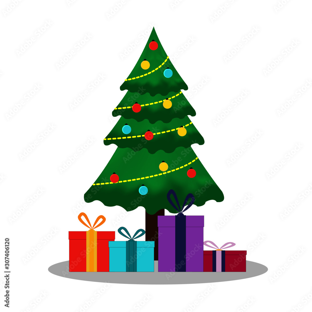 Christmas trees and gift boxes, Christmas festival ideas