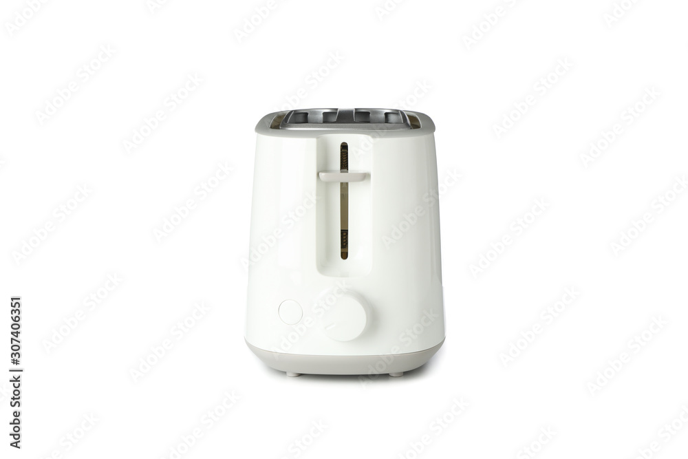Toaster for bread isolated on white background, front view Toaster for bread isolated on white background, front view