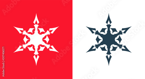 Snowflakes icon set isolate...