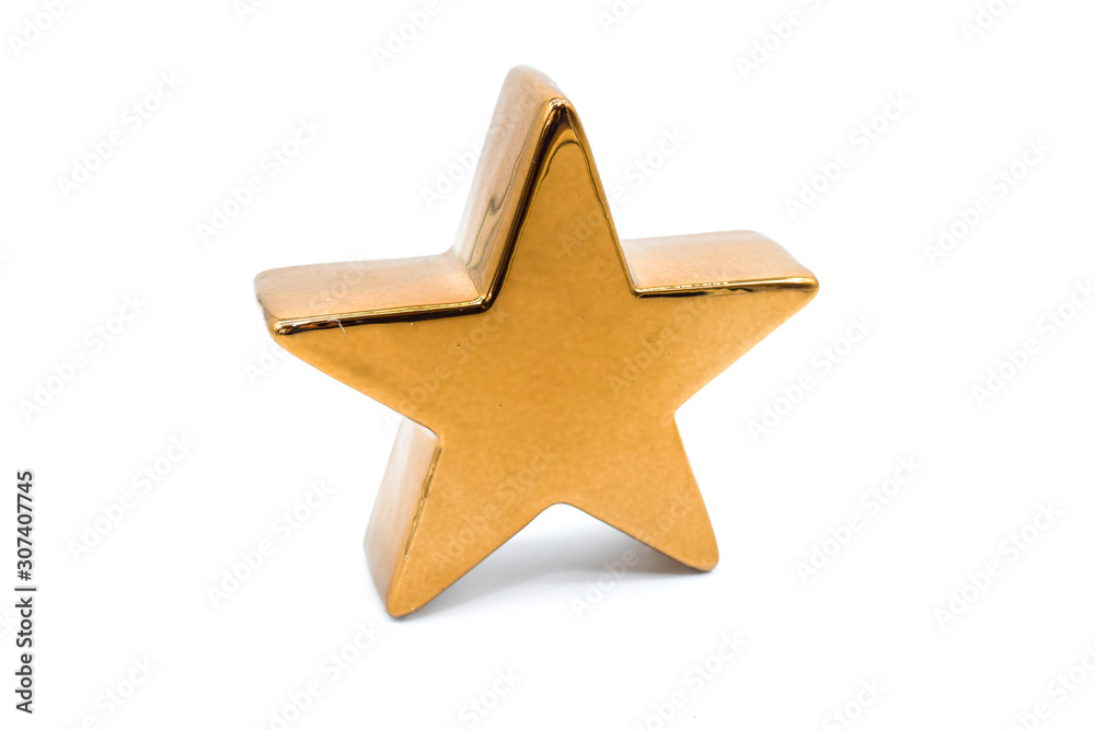 star isolated on white background, golden christmas star star isolated on white background, golden christmas star