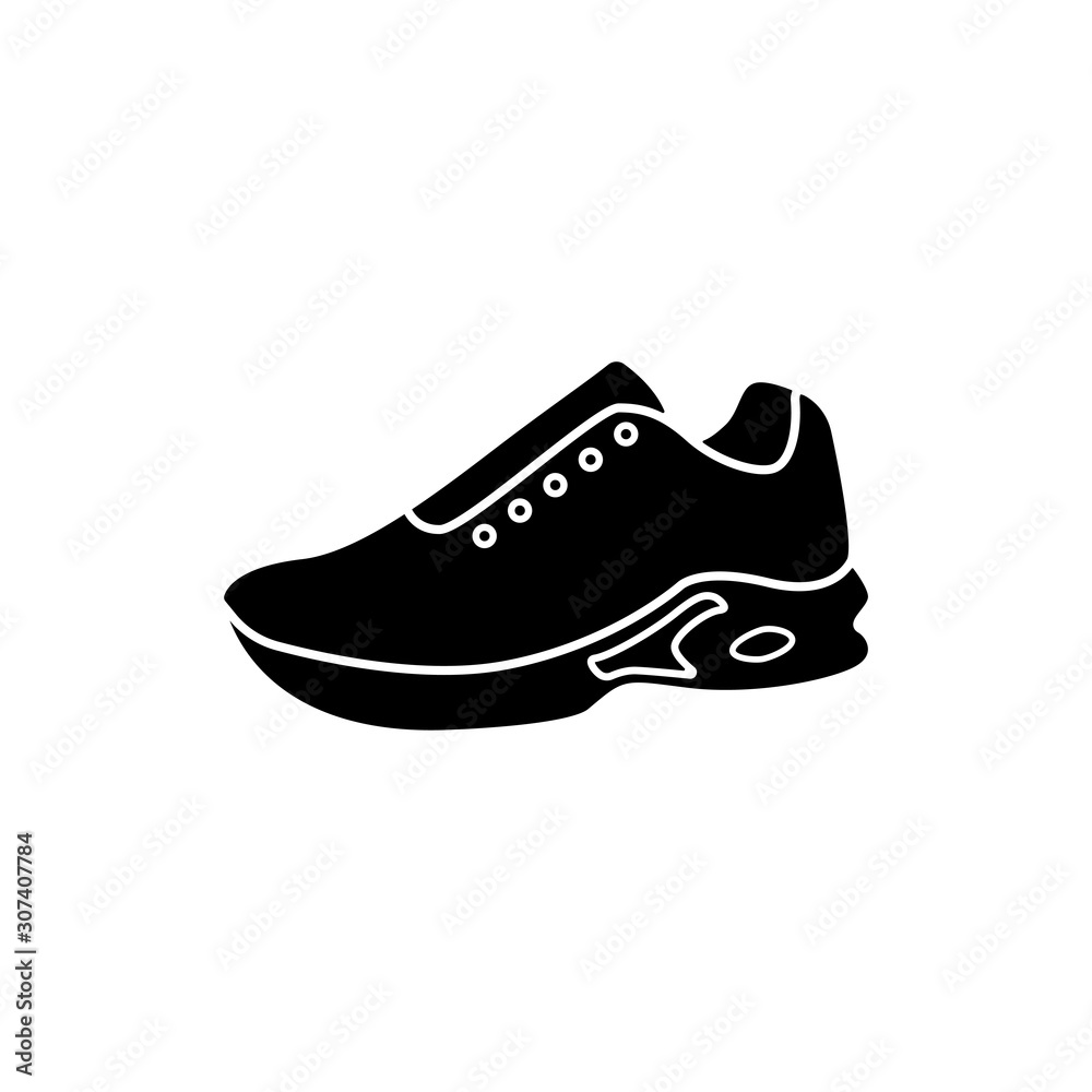 Casual Sporty Shoe Icon Vector Template Flat Design
