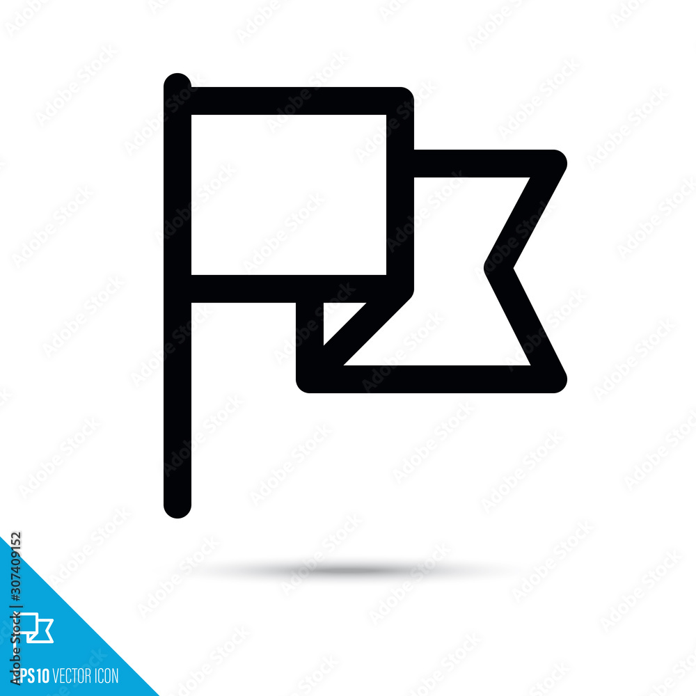 Flag UI symbol vector line icon Flag UI symbol vector line icon