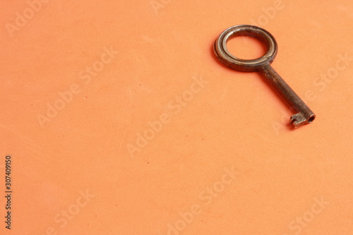 old closet key in color background © robcartorres