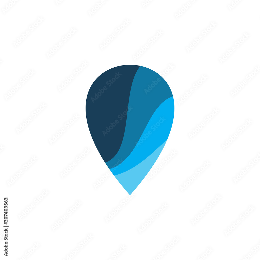 modern pin color map logo design modern pin color map logo design