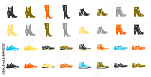 Fototapeta Naklejka Na Ścianę i Meble -  Shoes icon. Vector illustration.