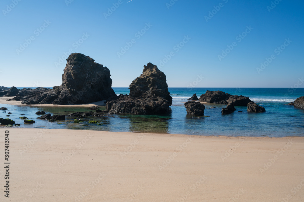 Praia da Samoqueira beach in Portugal