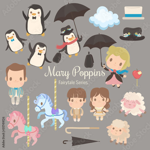 Canvas Print fairytale series mary poppins