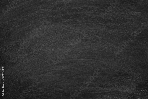 Working place on empty rubbed out on blackboard chalkboard texture background for classroom or wallpaper, add text message.