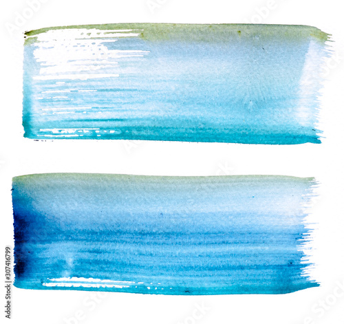 Colorful watercolor splashing in the paper. Abstract hand drawn it is wet texture background with paint brushes. Picture for creative wallpaper or design art work. Pastel colors tone.