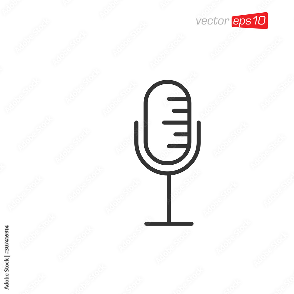 Microphone Icon Design Vector Template Microphone Icon Design Vector Template