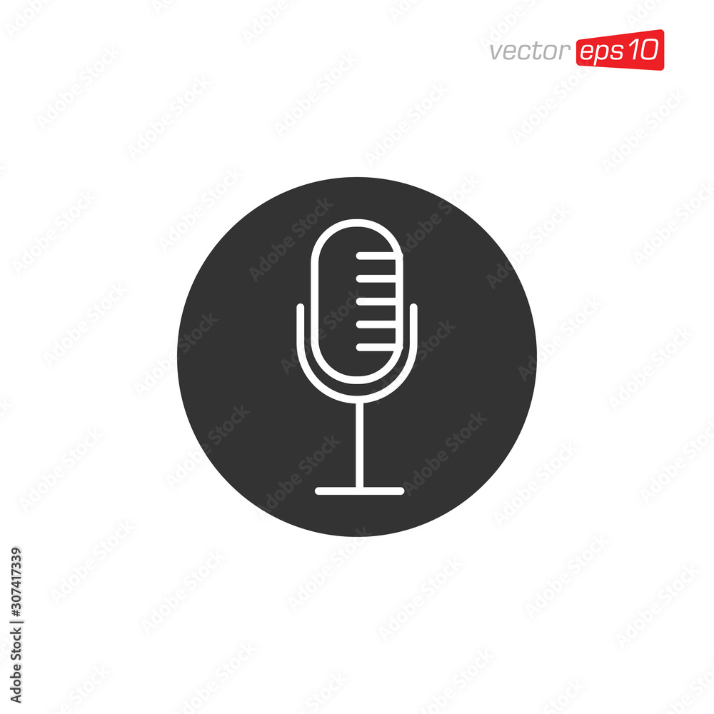 Microphone Icon Design Vector Template Microphone Icon Design Vector Template