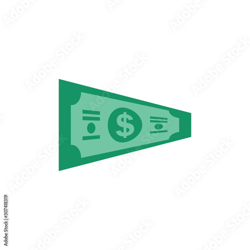 US Dollar stock paper bank notes icon sign business finance money concept vector illustration