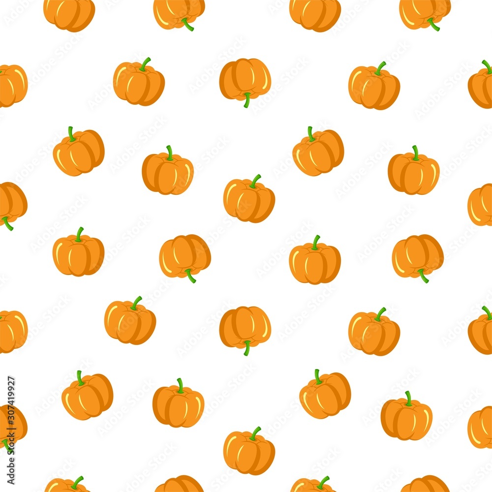 Seamless pumpkin icon. Pumpkin vector pattern background