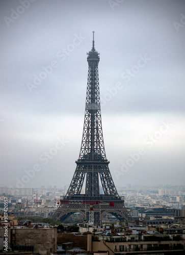 Eiffel Tower on a fall day. © okyela