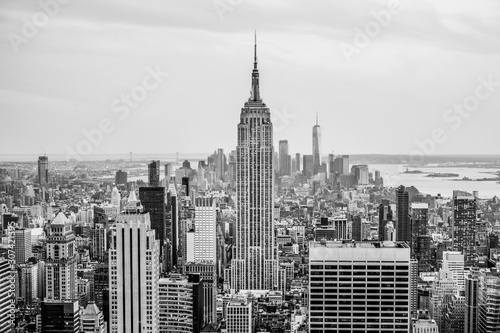Manhattan views from the Top of The Rock in black and white © ikuday