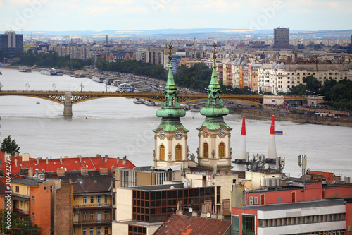 View of the Danube River and the Budapest skyline