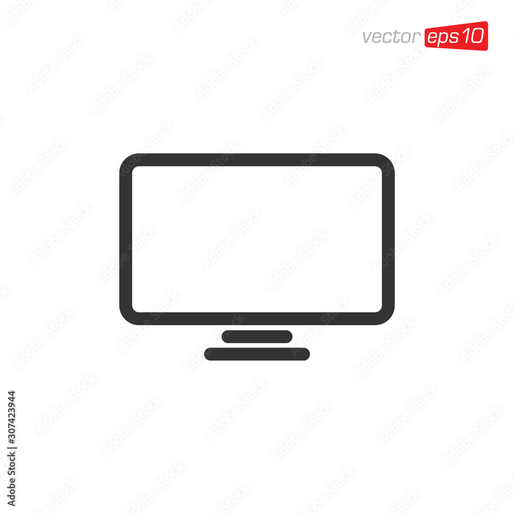 Monitor or Television Icon Design Vector Monitor or Television Icon Design Vector