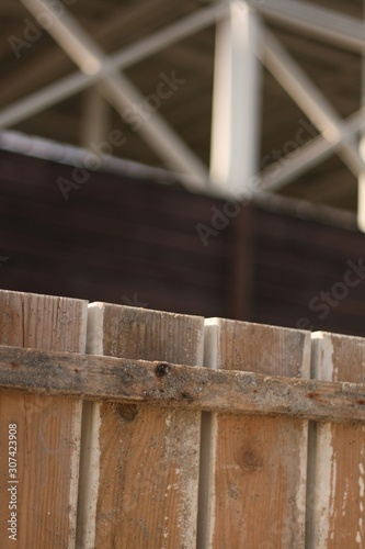 detail of wooden fence