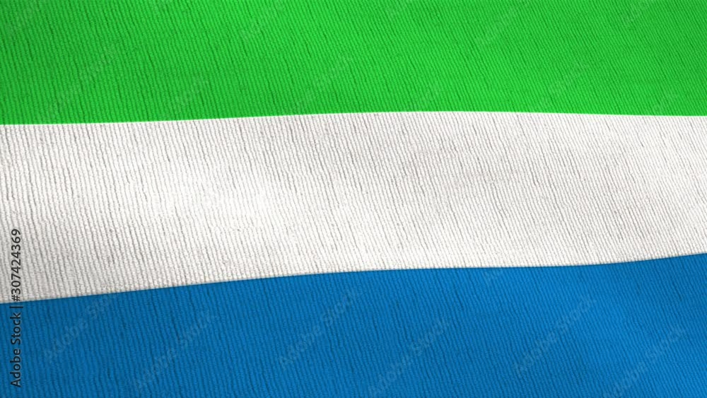 looped Sierra Leone flag waving in the wind looped Sierra Leone flag waving in the wind