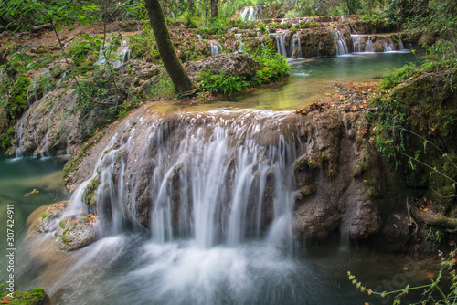 Landscape with waterfalls